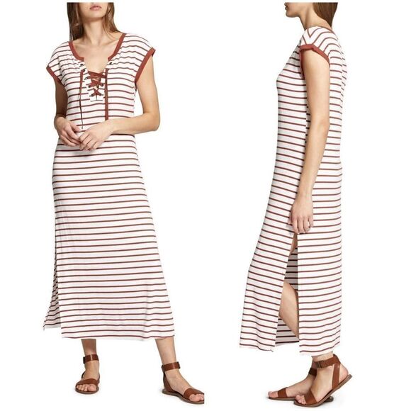 Sanctuary Riviera Striped Midi Dress sz Med - Picture 1 of 8